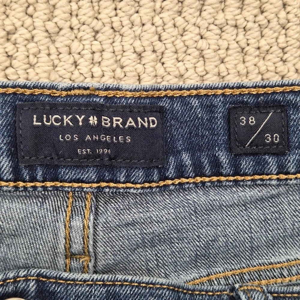 Lucky Brand 221‎ Straight Leg Blue Denim Jeans Mens 38x30